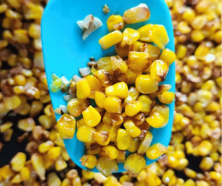 Crispy Oven Roasted Corn with Garlic and Lemon is ready in minutes