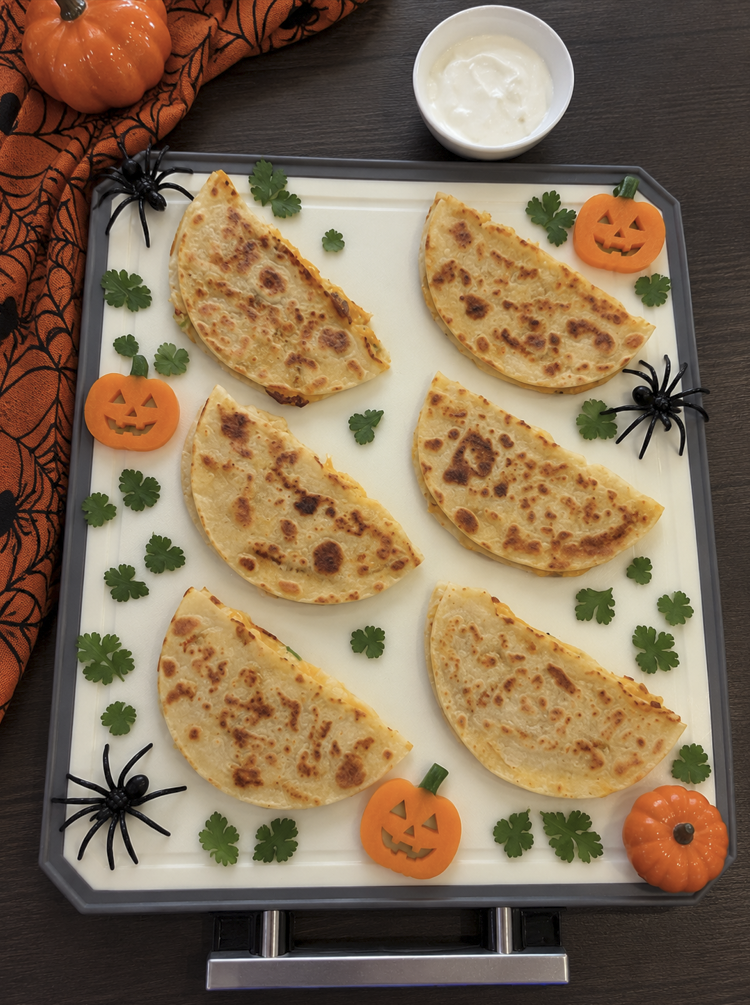 Quesadillas are easy and popular at Halloween parties