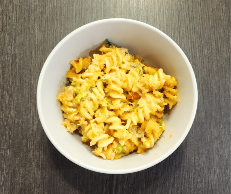 Buffalo Chicken Pasta Bake is a cozy and comforting cold weather dish