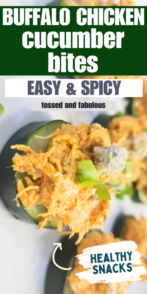 Crowd-Friendly Buffalo Chicken Cucumber Bites