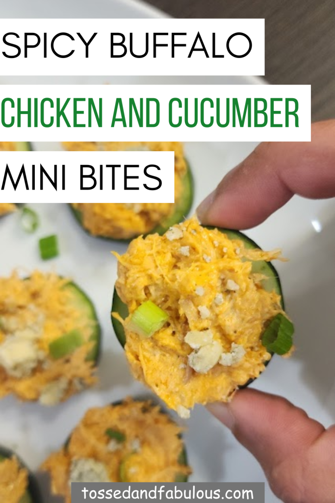 Healthy Buffalo Chicken Cucumber Snacks
