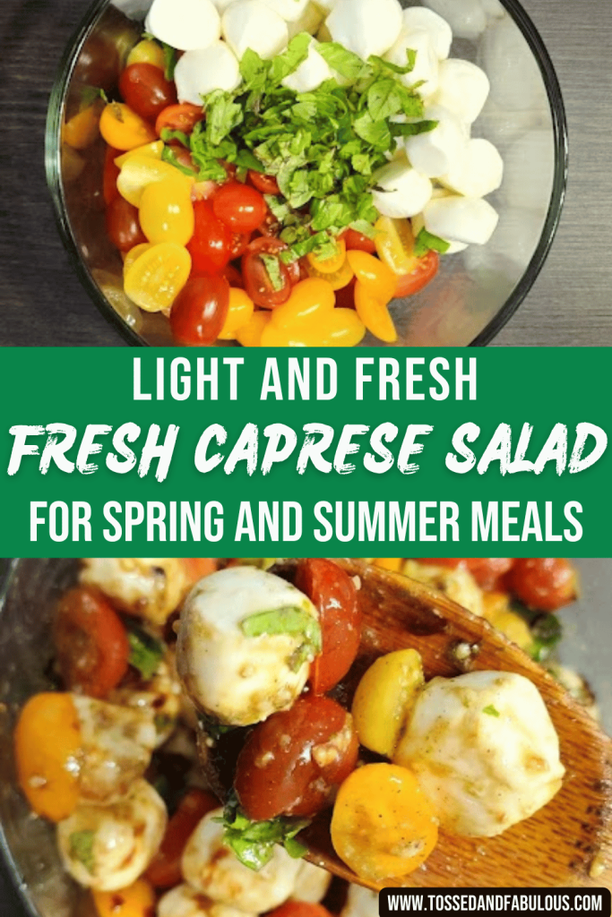 Italian Caprese Salad with Pesto Balsamic Dressing