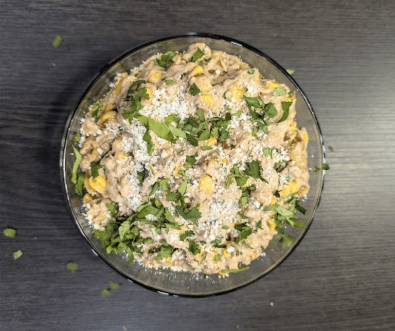 This Corn Dip is an easy and cheesy take on Elote