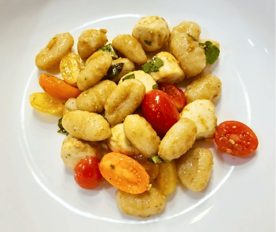 This Pesto Gnocchi Caprese Pasta Salad is a hit for picnics and outdoor dining