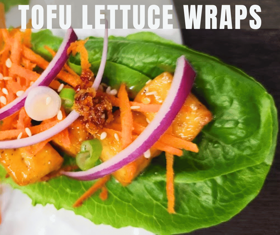 Crispy tofu tossed in creamy bang bang sauce and wrapped in fresh lettuce