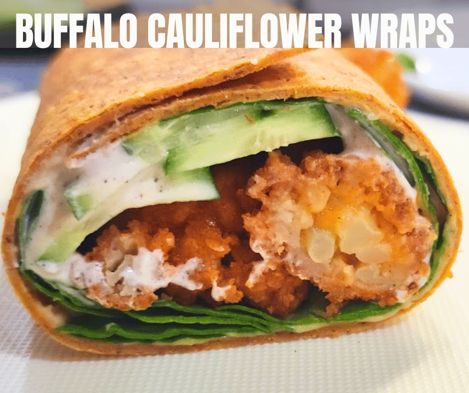 The perfect balance of heat and freshness in one satisfying buffalo cauliflower wrap