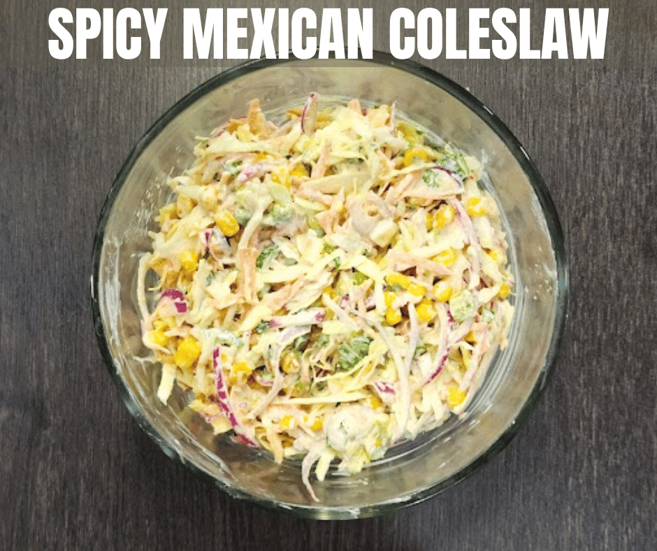 Zesty Mexican Coleslaw with Grilled Corn and Jalapeno