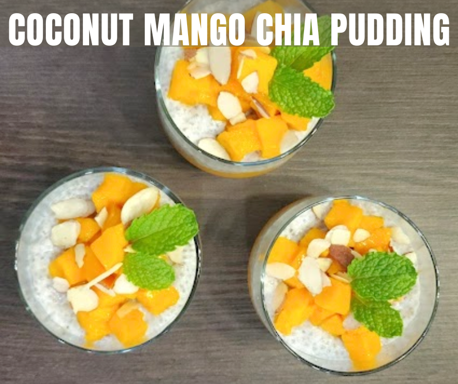 Coconut chia pudding layered with fresh, sweet mango is a solid breakfast