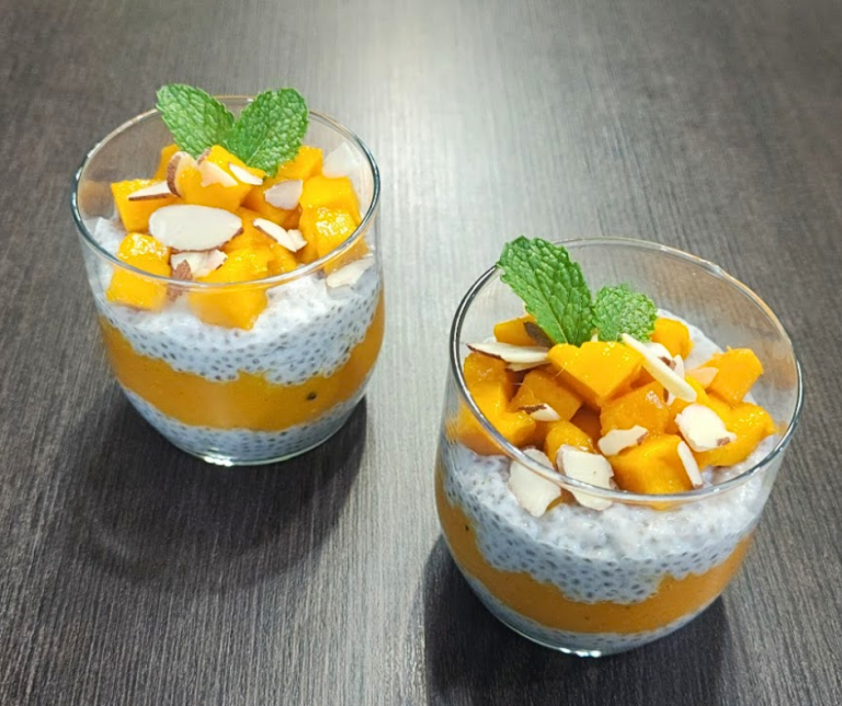 Creamy mango chia pudding that’s ready when you wake up