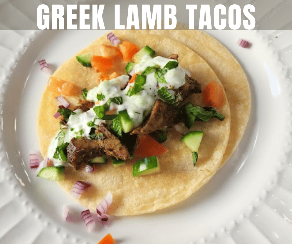 Mediterranean-inspired lamb tacos finished with a bright yogurt sauce are completely delicious