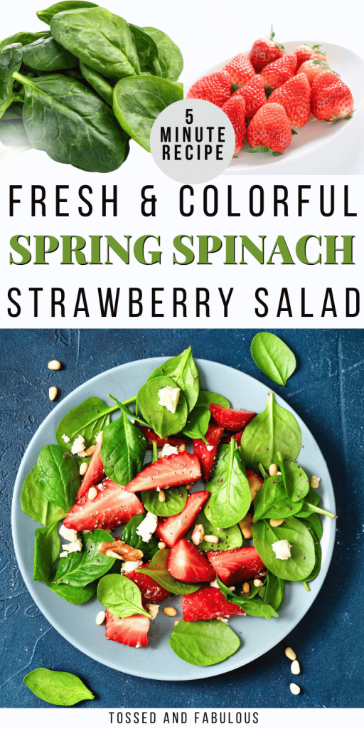 Simple Strawberry Spinach Salad (5 Minute Recipe Idea)