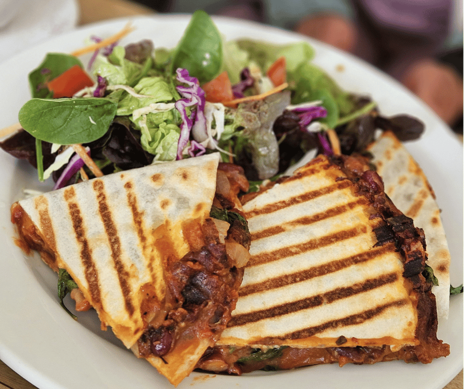 Crisp edges, melty center, and sweet corn tucked in a quesadilla