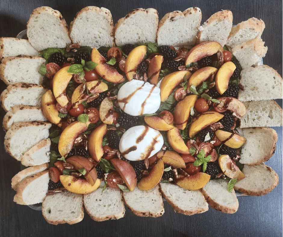 Grilled Peach Burrata Platter