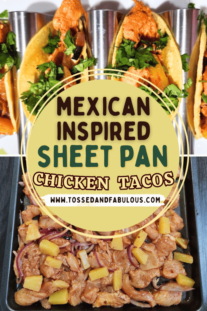 Healthy Sheet Pan Chicken Tacos (Al Pastor Style)