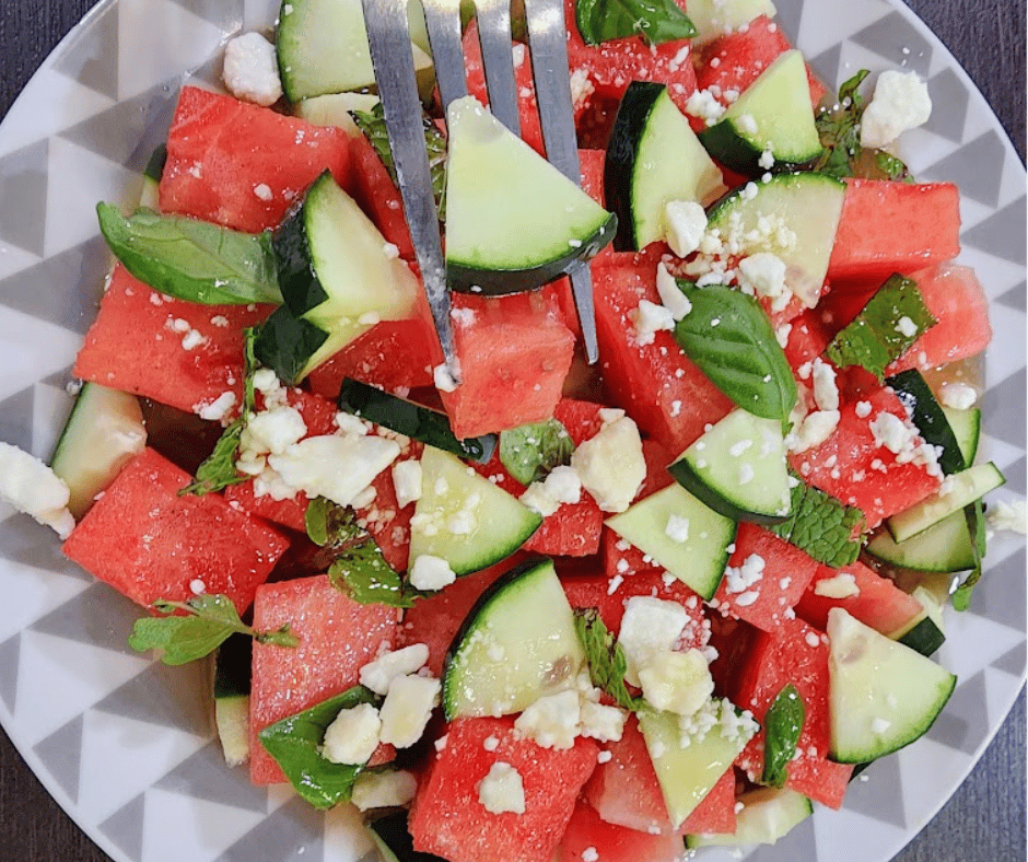 Watermelon and feta platter
