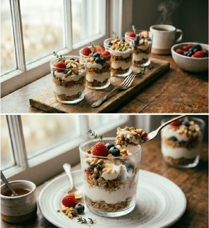 Yogurt Parfait Bar ready for a relaxed brunch spread.