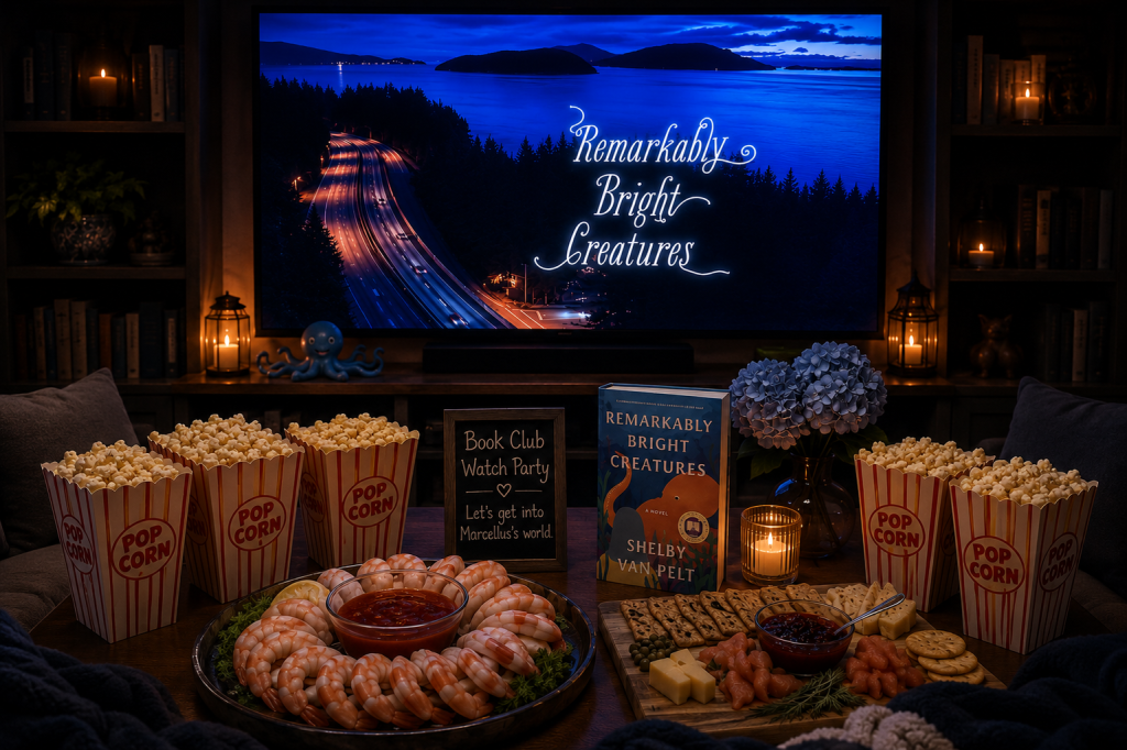 Cocktail shrimp is perfect for Remarkably Bright Creatures Watch Party