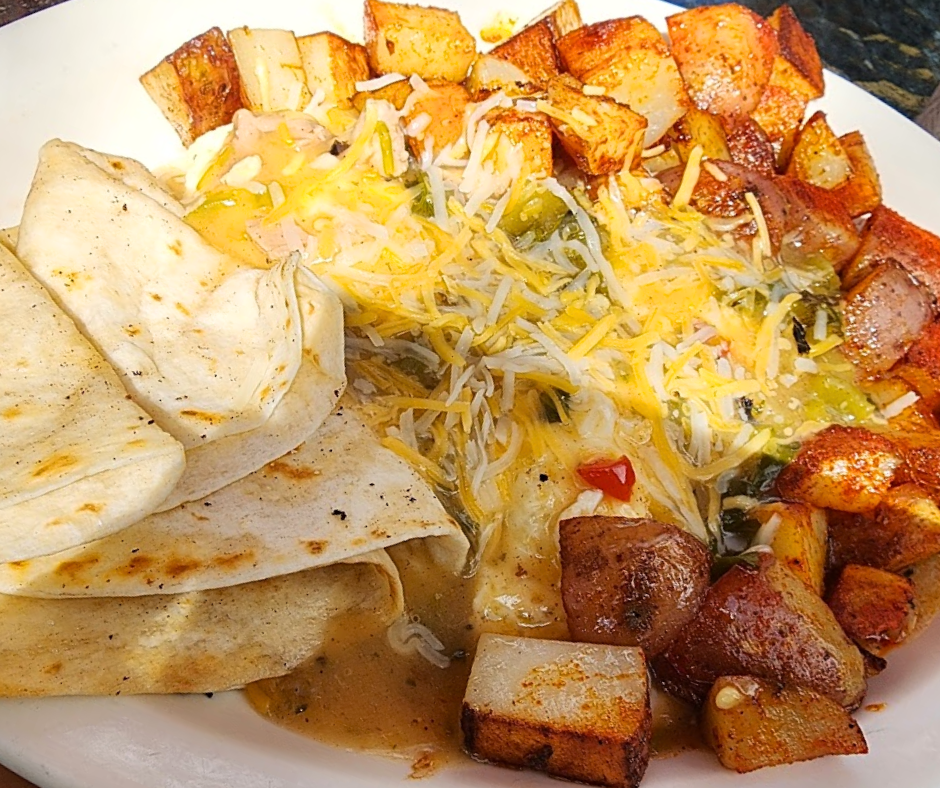 Crispy tortillas, runny eggs, warm salsa, and creamy beans. Huevos rancheros always feels like a proper breakfast.