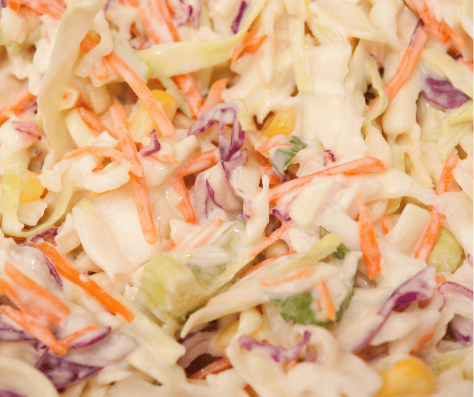 Coleslaw stays crisp and feels refreshing for summer parties