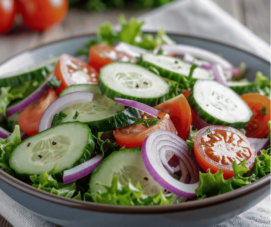 Cucumber, Tomato, and Red Onion Salad is very easy to make