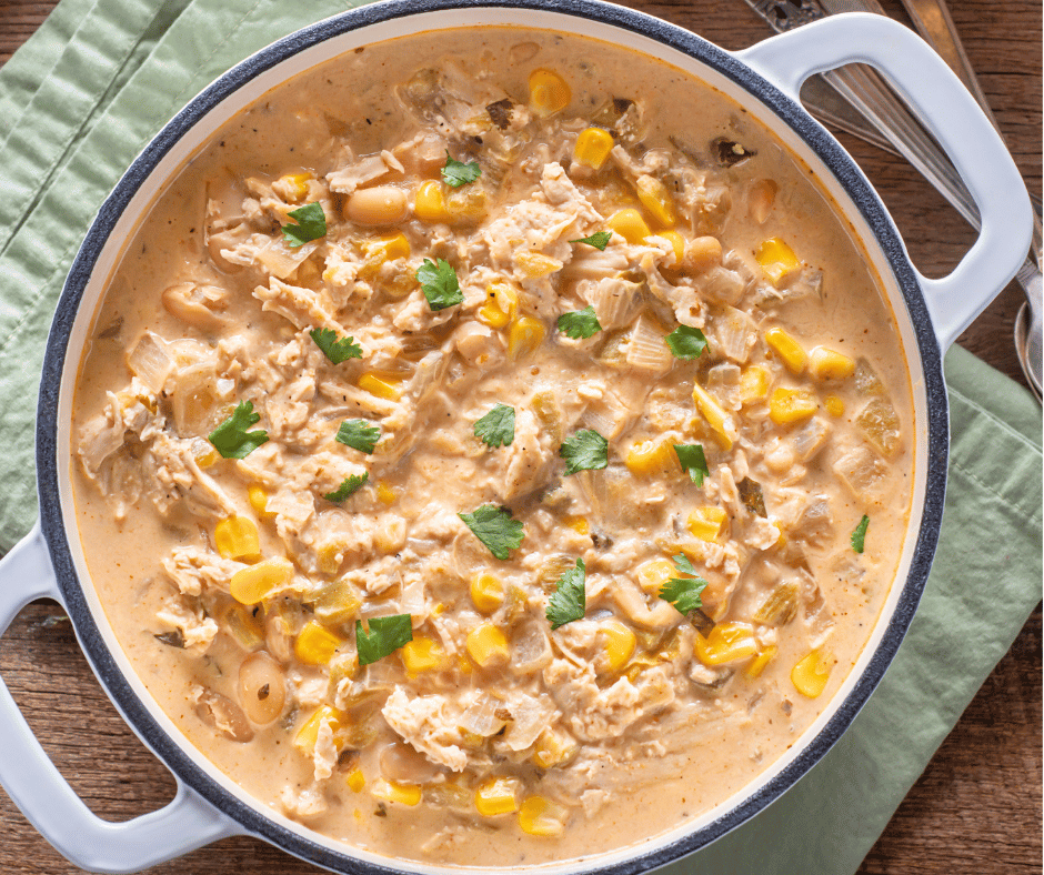 White Chicken Chili is easy to scale up for a crowd