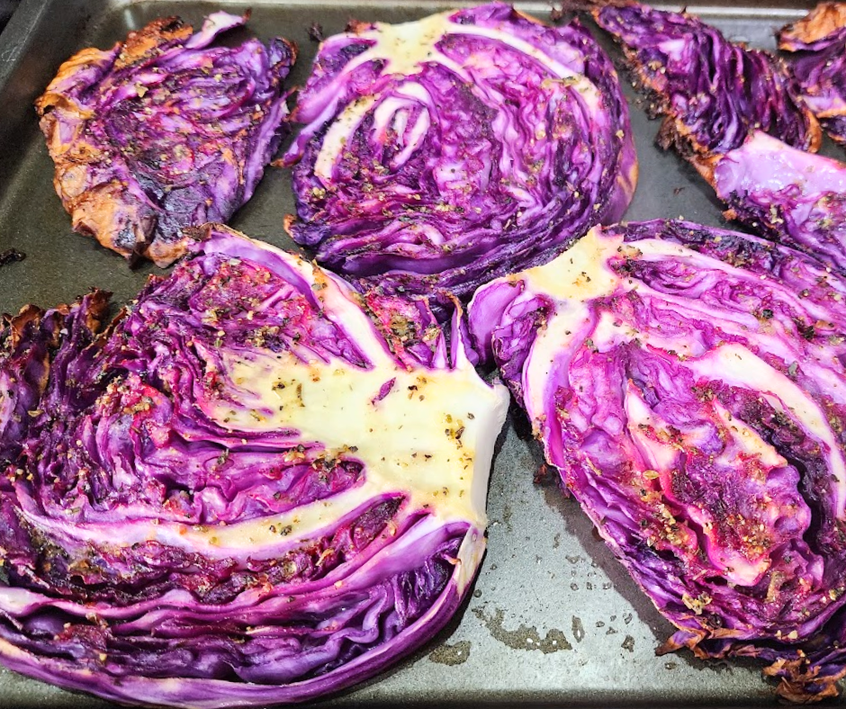 Roasted Purple Cabbage Steaks look fancy and taste delicious!
