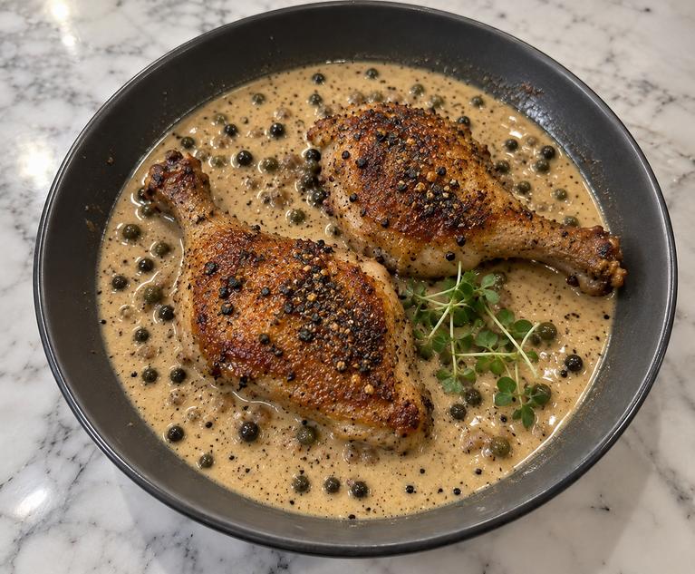 Chicken au poivre is suddenly famous