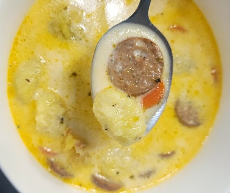 Creamy Italian Sausage Gnocchi Soup is rich and cozy