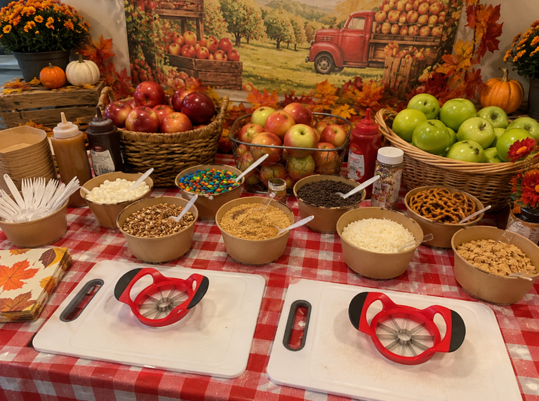 A DIY Caramel Apple Bar Everyone Can Customize is an instant hit