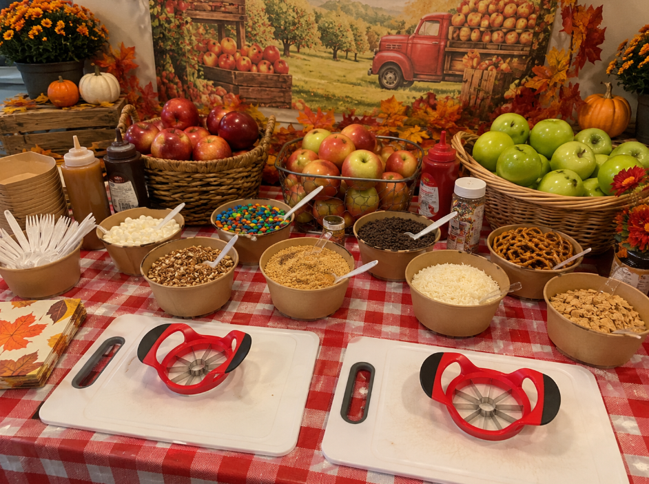 A DIY Caramel Apple Bar Everyone Can Customize is an instant hit