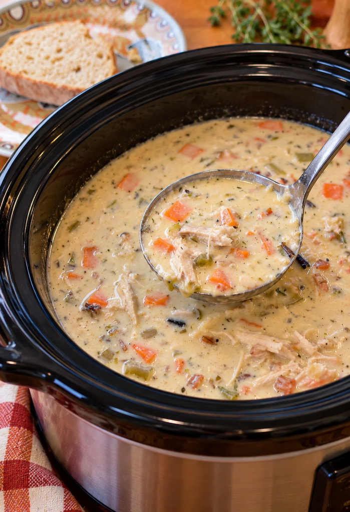 Crockpot Chicken & Wild Rice soup