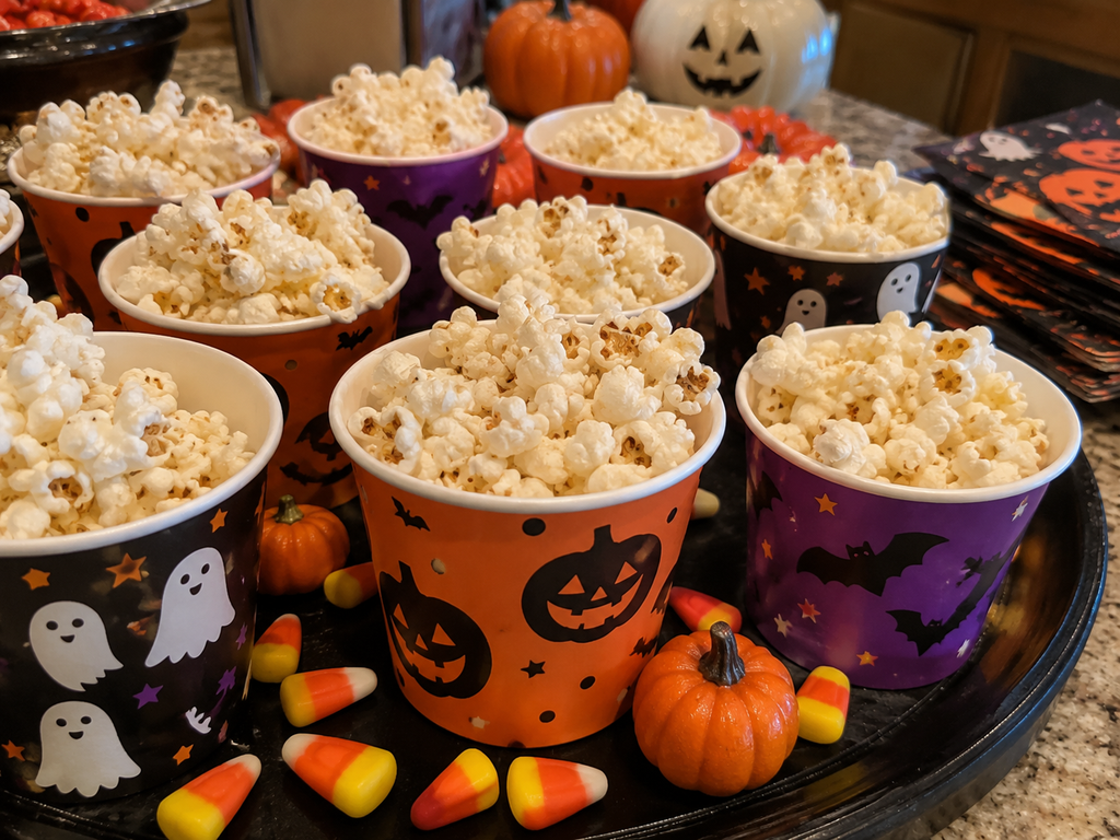 Popcorn are the most easy yet popular Halloween snacks for all age groups